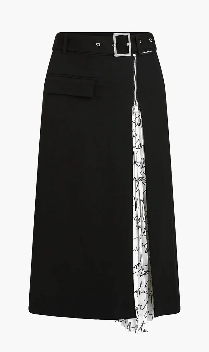 PLEATED PANEL SKIRT