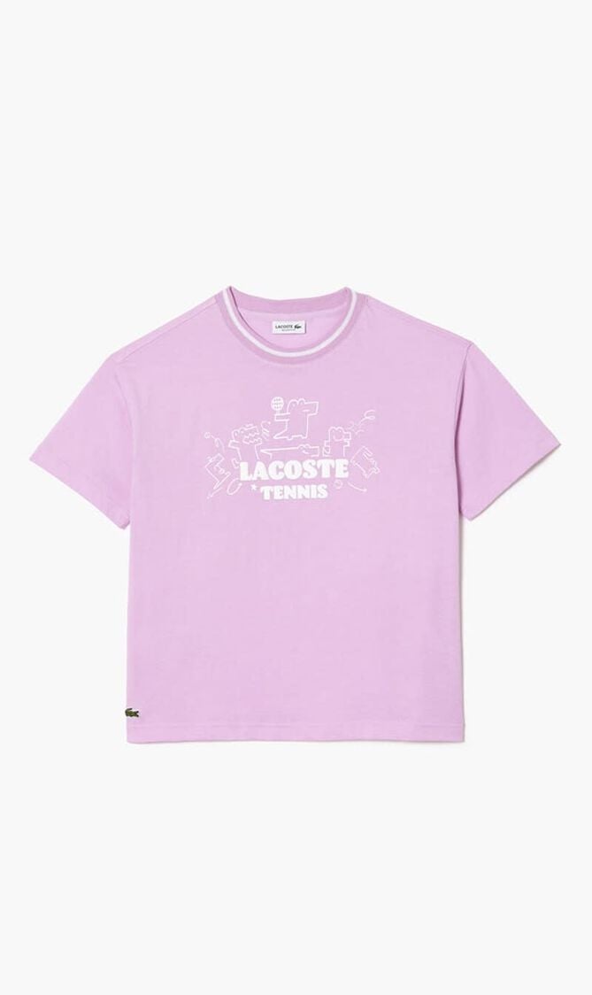 Croc Print Cotton Jersey T-shirt