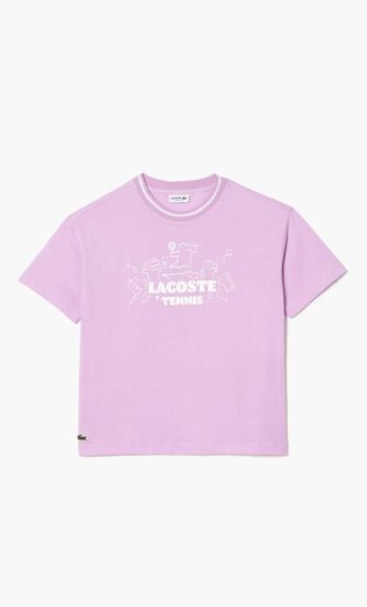 Croc Print Cotton Jersey T-shirt