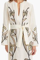 APPLIQUE LINEN CAFTAN