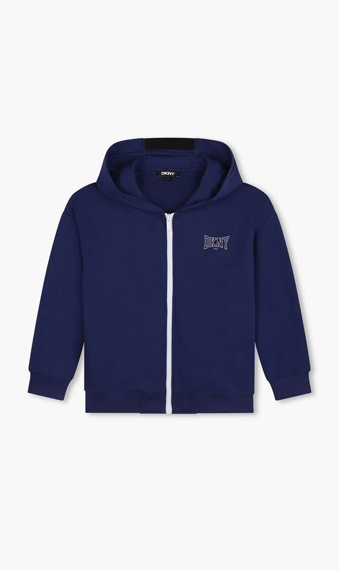 Logo Print Zipped Hoodie