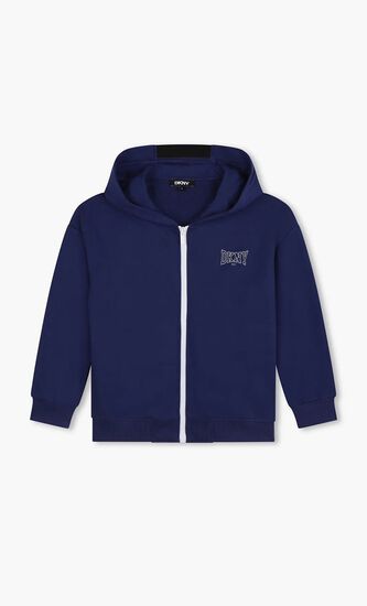 Logo Print Zipped Hoodie