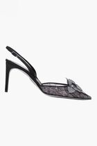 Black Lace-Satin/Crystal Strass