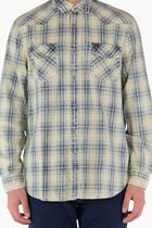 LS COLLIN CHECK INDIGO SHIRT