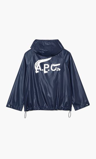 Water Resistant Cotton Blend Short Hooded Jacket