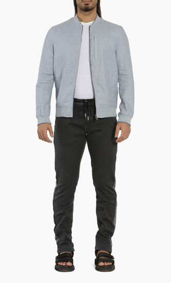 Contrast Logo Tape Jeans