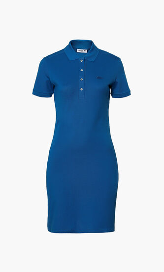 Stretch Cotton Pique Polo Dress