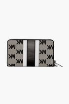 Large Striped Logo Jacquard Smartphone Wristlet
