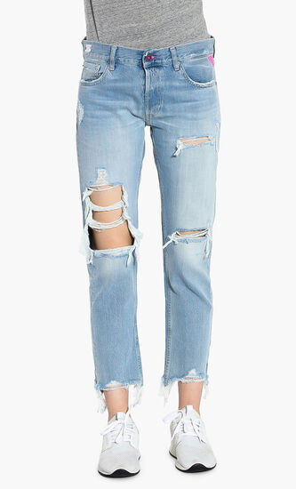 Joplyn Straight Cross-Hatch Jeans