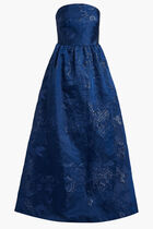 STRAPLESS JACQUARD LONG DRESS