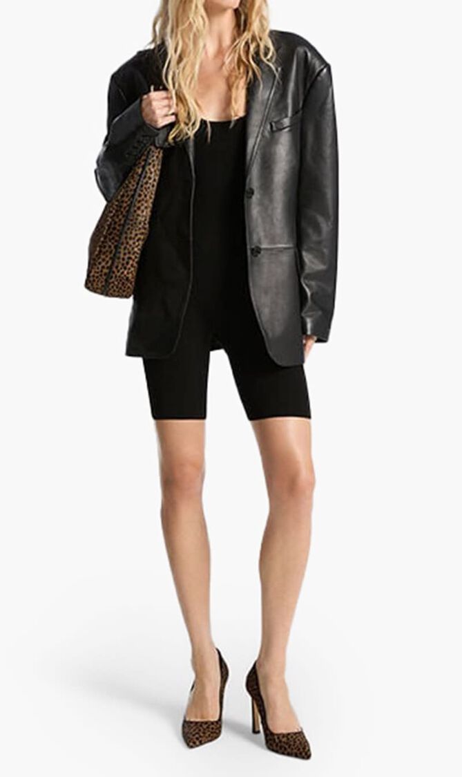 Oversized Leather Blazer