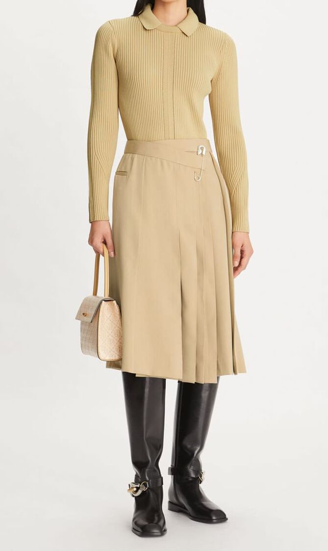 Deconstructed Wool Skirt