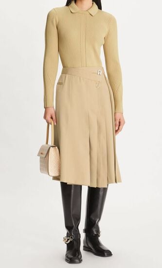 Deconstructed Wool Skirt