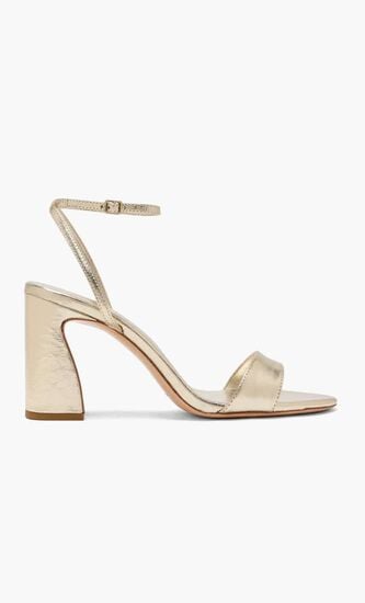 MALIA 90MM CURVED HEEL SIMPLE SANDAL WITH ANKLE STRAP