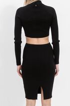 Long Sleeve Twisted Jamia Midi Rib Dress Long Sleeve Twisted Jamia Midi Rib Dress