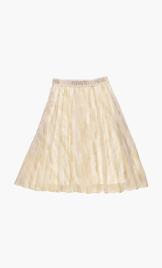 Lizard Print Crepe Skirt