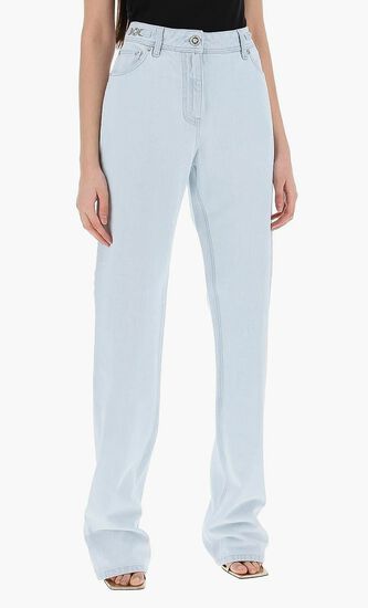 PANT DENIM DENIM FABRIC STONE WASH AND BLEACH TREATMENTS