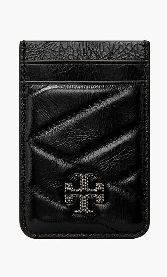 Kira Metallic Pave Logo Card Pocket