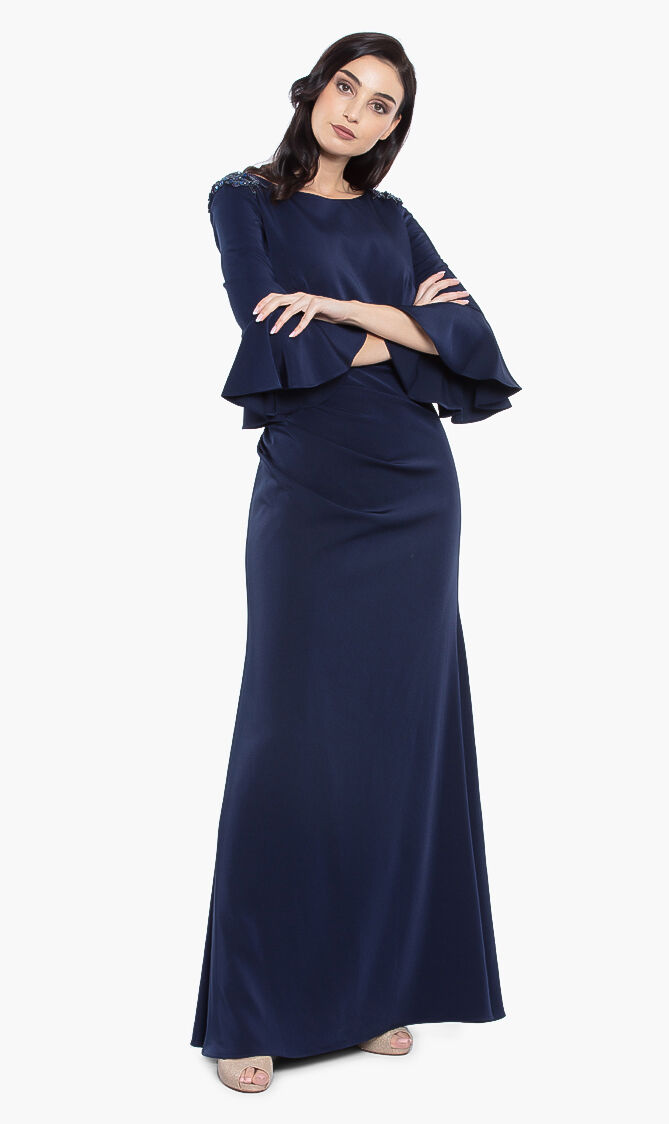 Umpet Sleeves Long Gown