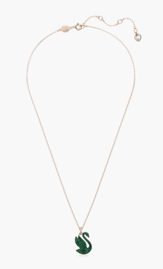 SJC CEX ICONIC SWAN NECKLACE PENDANT GRE/ROS