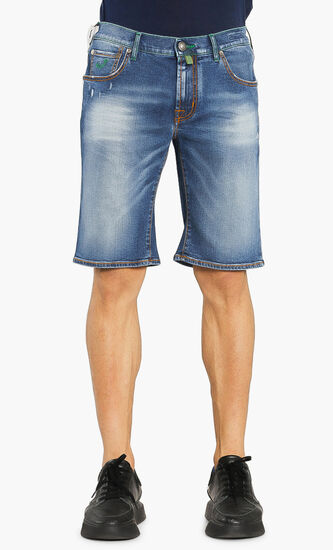 Casual Tailored Denim Shorts