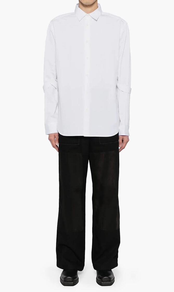 OW EMB HEAVYCOT ARMBAND SHIRT WHITE WHIT