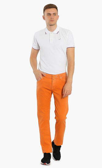 Button Fly Tailored Jeans