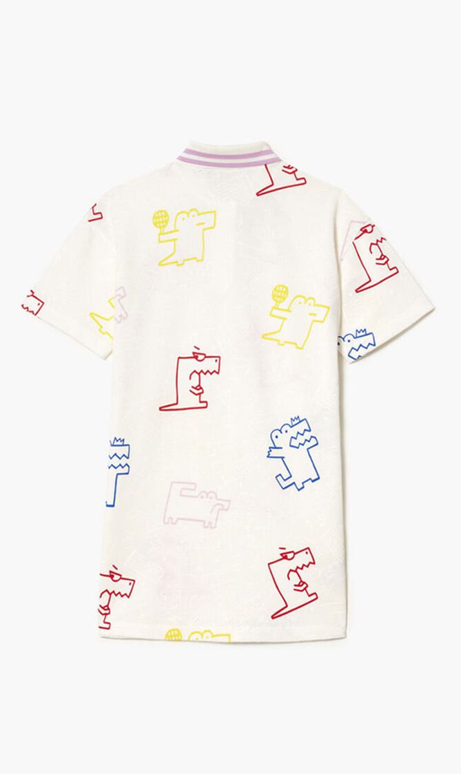 Croc Print Cotton Pique Dress