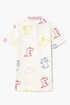 Croc Print Cotton Pique Dress