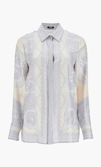 FORMAL SHIRT COUPE DES DIEUX BAROCCO FOULARD ON RESPONSIBLE SILK TWILL
