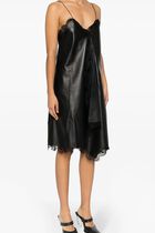 LACE NAPPA SLIP DRESS BLACK NO COLOR