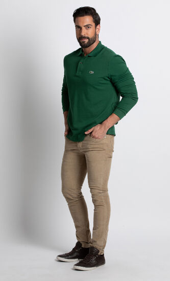 Classic Fit Long Sleeve Polo Shirt