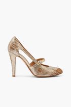 Court Shoe Lurex Gold