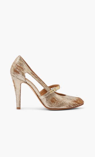 Court Shoe Lurex Gold