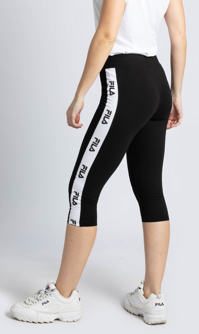 سروال ضيق قصير بشعار  