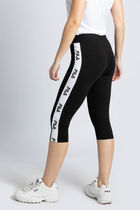 سروال ضيق قصير بشعار  