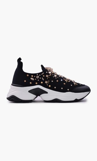 Fabric Crystal Sneakers