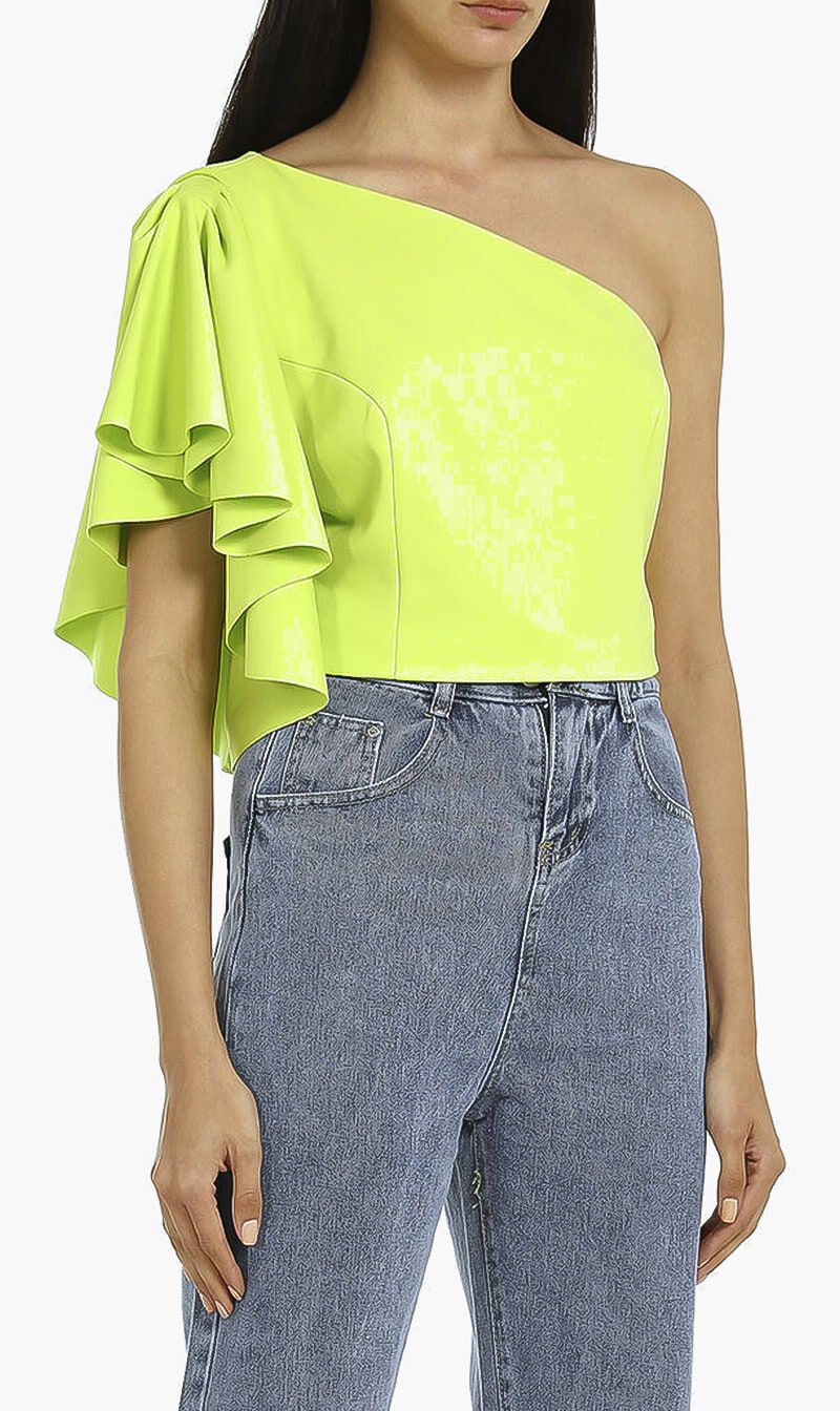 Buy ELLIATT One Shoulder Ruffle Top for AED 295.00 The Deal Outlet