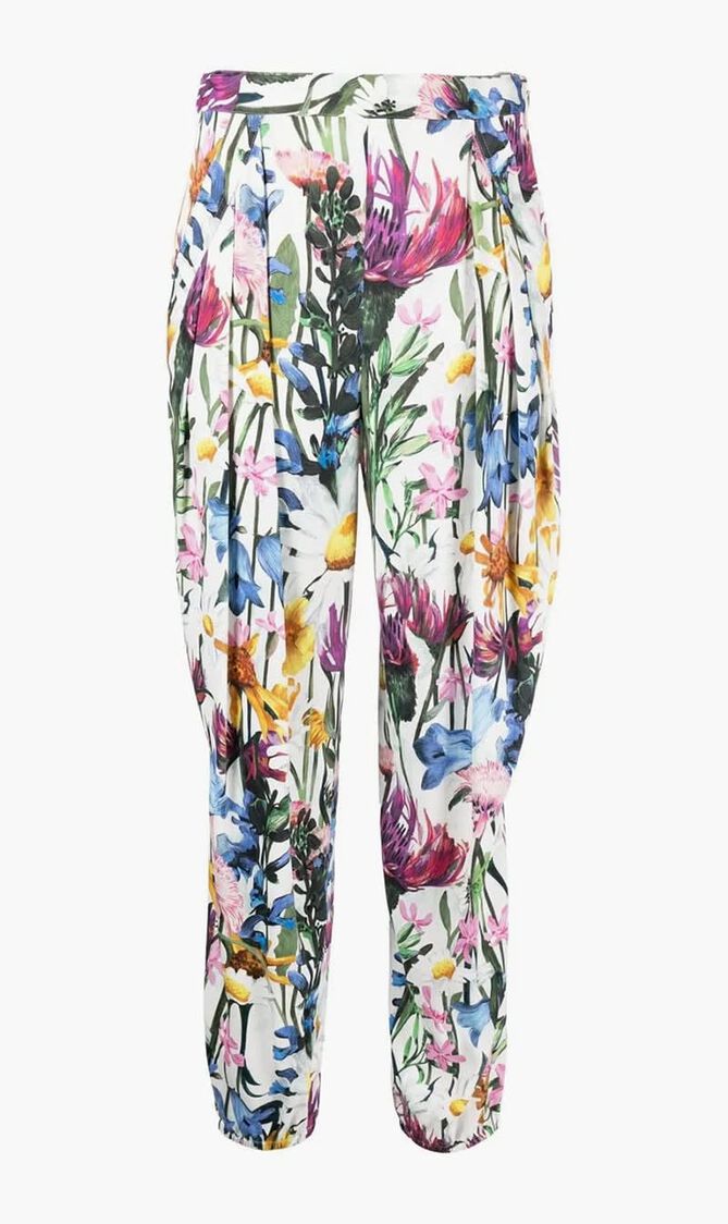 Floral Print Tappered Trousers