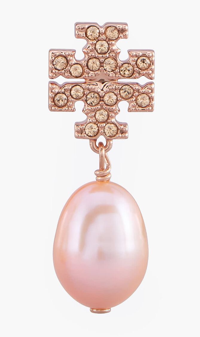KIRA PAVE PEARL DROP EARRING