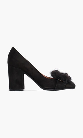 Suede Fur Pumps