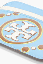 T MONOGRAM CONTRAST EMBOSSED CARD CASE