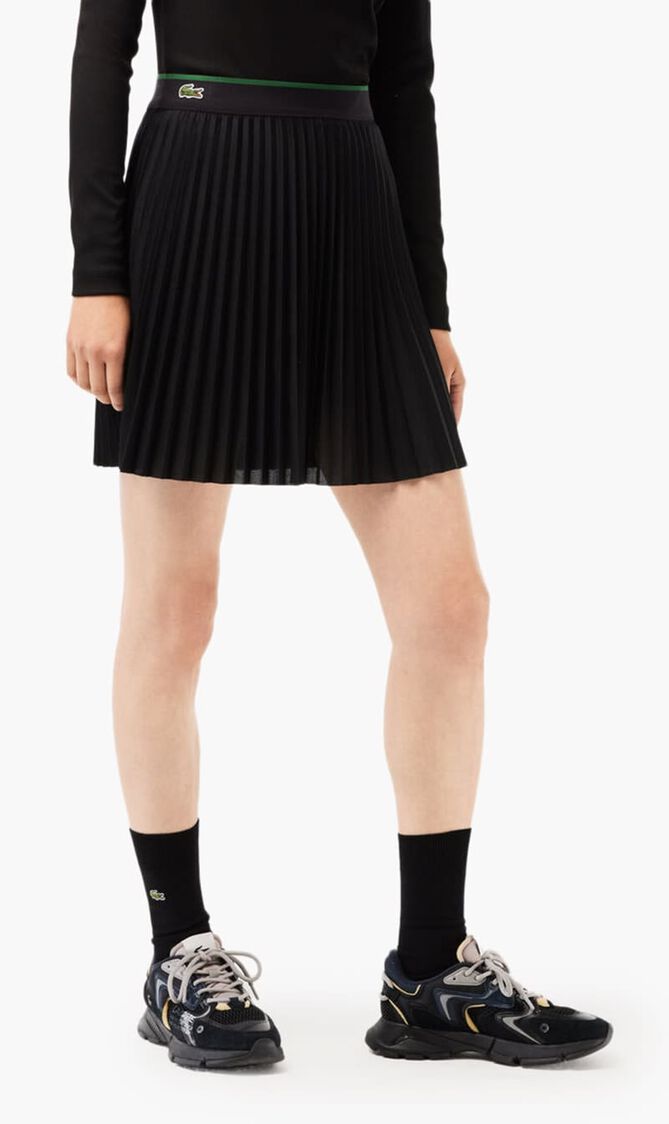 Short Pleated Elastic Waist Skirt