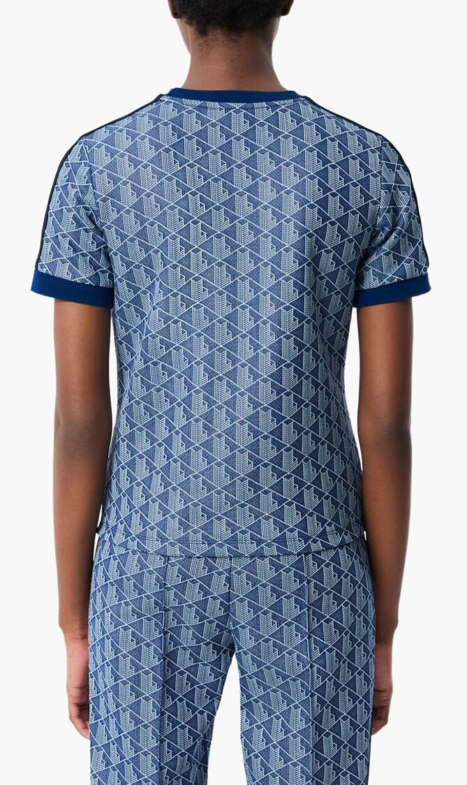 Slim Fit Monogram Jacquard T Shirt
