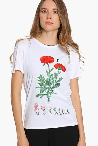 Floral Embroidered T-shirt