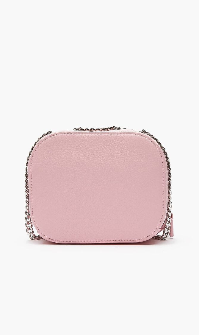 Croco Crew Zippered Grained Leather Shoulder Bag