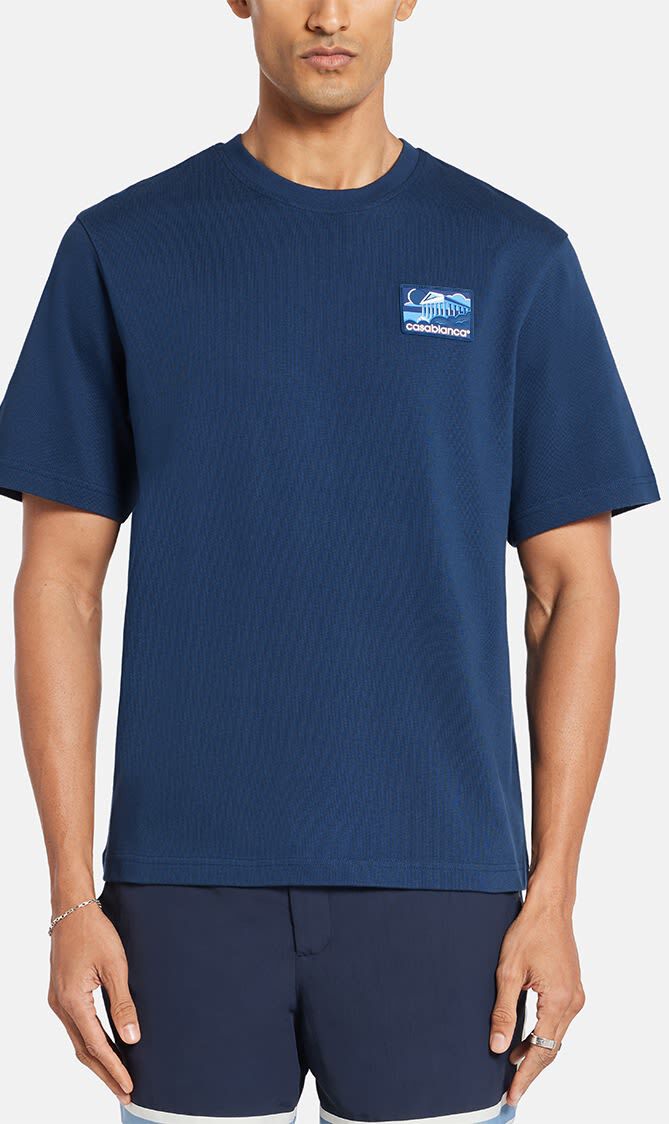 GREEK TEMPLE RUBBER PATCH OVERSIZED T SHIRT