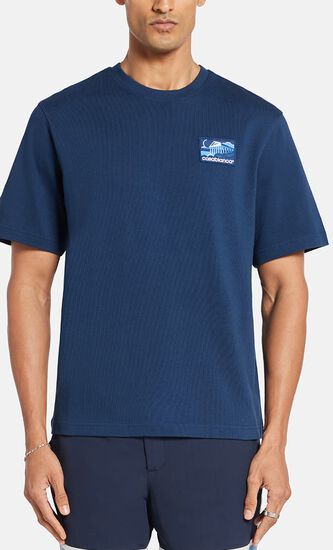 GREEK TEMPLE RUBBER PATCH OVERSIZED T SHIRT