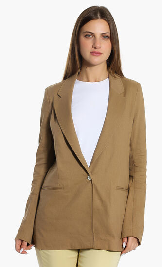 Stripes Notch Lapel Blazer