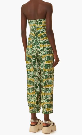 Banana Typography Strapless Jumpsuit